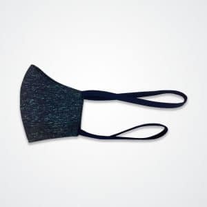10 Mascarillas Hombre, Jaspeado Azul Marino - Gris Claro