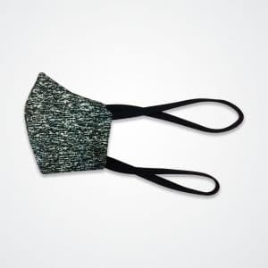 10 Mascarillas Hombre, Jaspeado Blanco - Negro