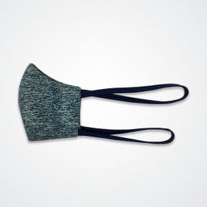 10 Mascarillas Hombre, Jaspeado Gris - Azul Marino